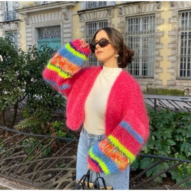 Modische Strickjacke für Damen | Offene Vorderseite
