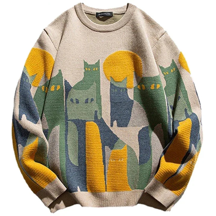 Seven | Herren Stilvolle Pullover | Oversize
