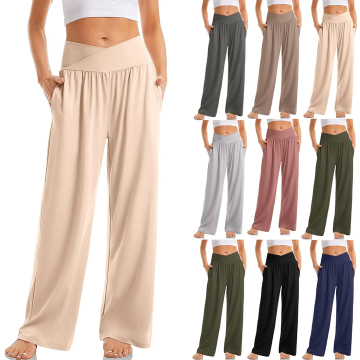 Damen Breites Bein Yogahose | Lässig