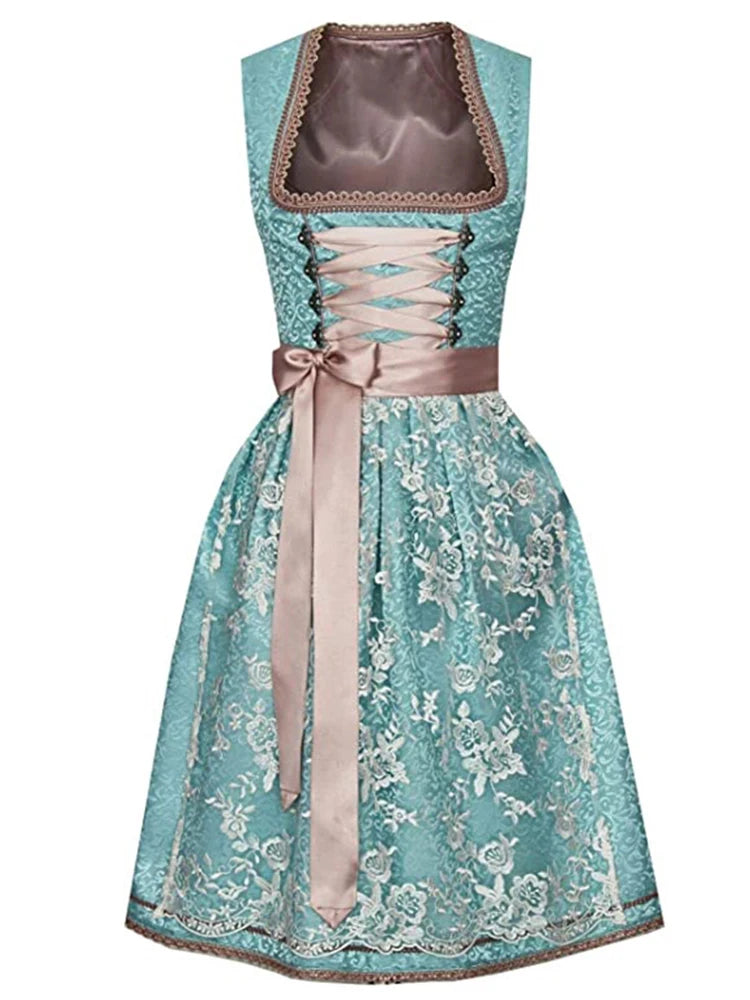 Bayerisches Oktoberfest Dirndl Kleid für Damen | Midi