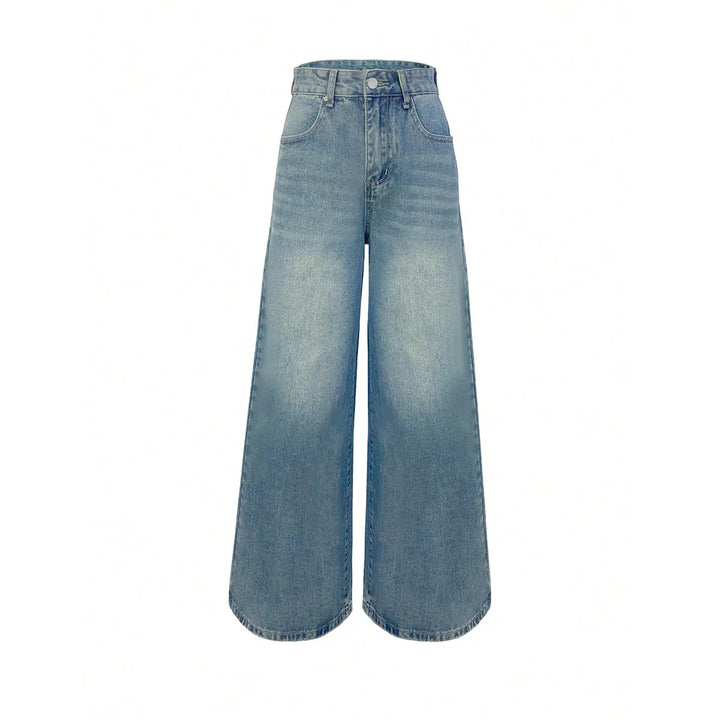 Damen Modische Baggy Jeans | Weites Bein
