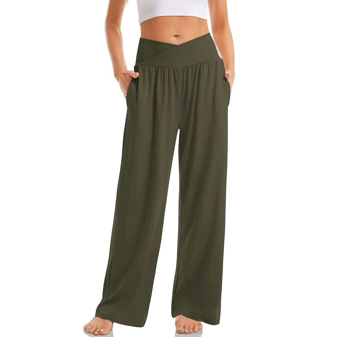 Damen Breites Bein Yogahose | Lässig