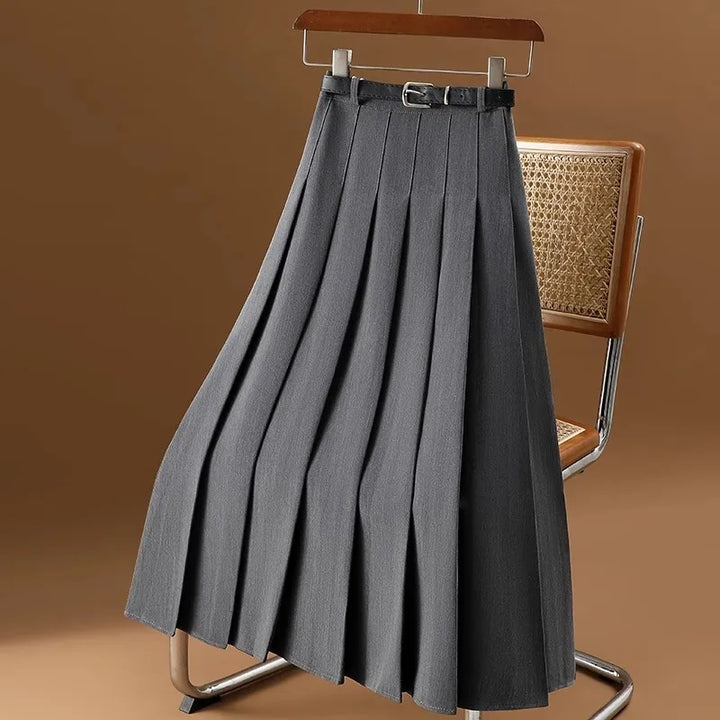 Faltenrock Mit Gürtel Für Damen | Midi