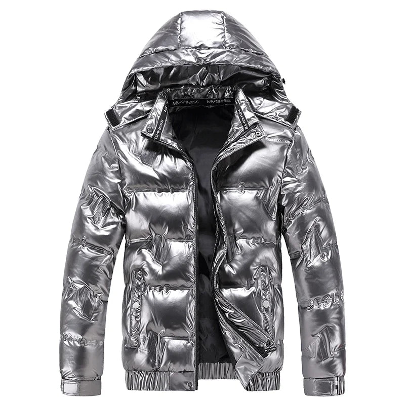 Stylische Herren Daunen Jacke mit Kapuze | Winter