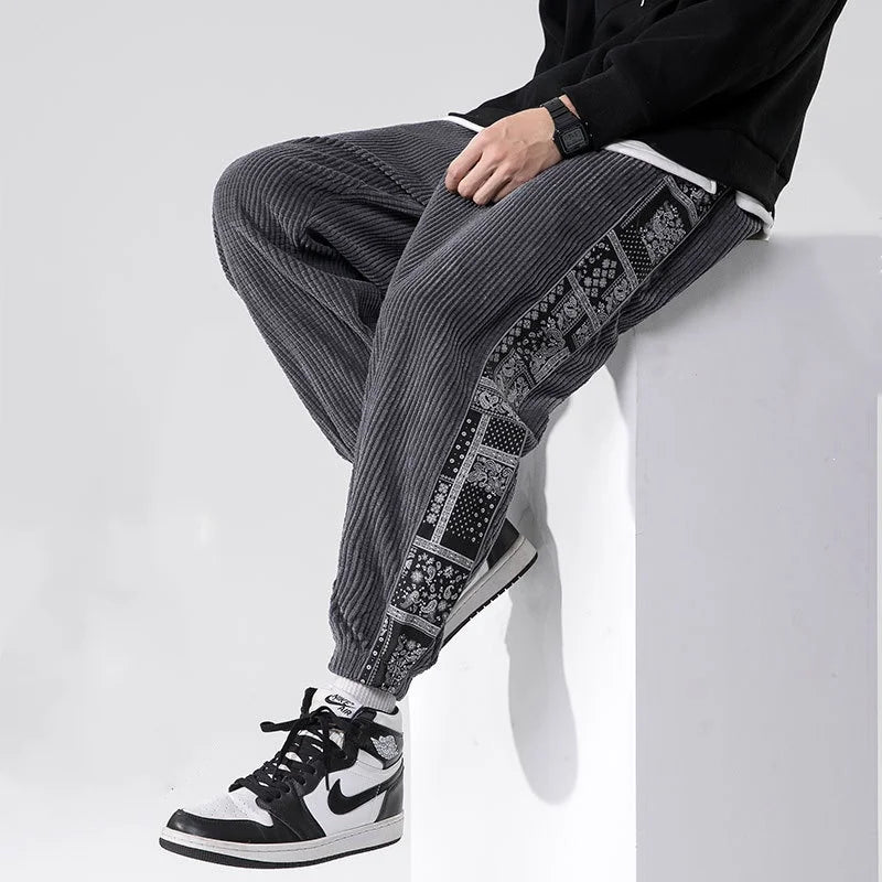 Herren Lässig Cordhose | mit Stylischem Seitendruck