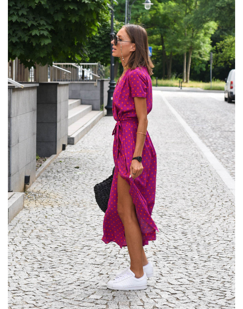 Wickel Sommerkleid Mit Aufdruck Für Damen | Midi