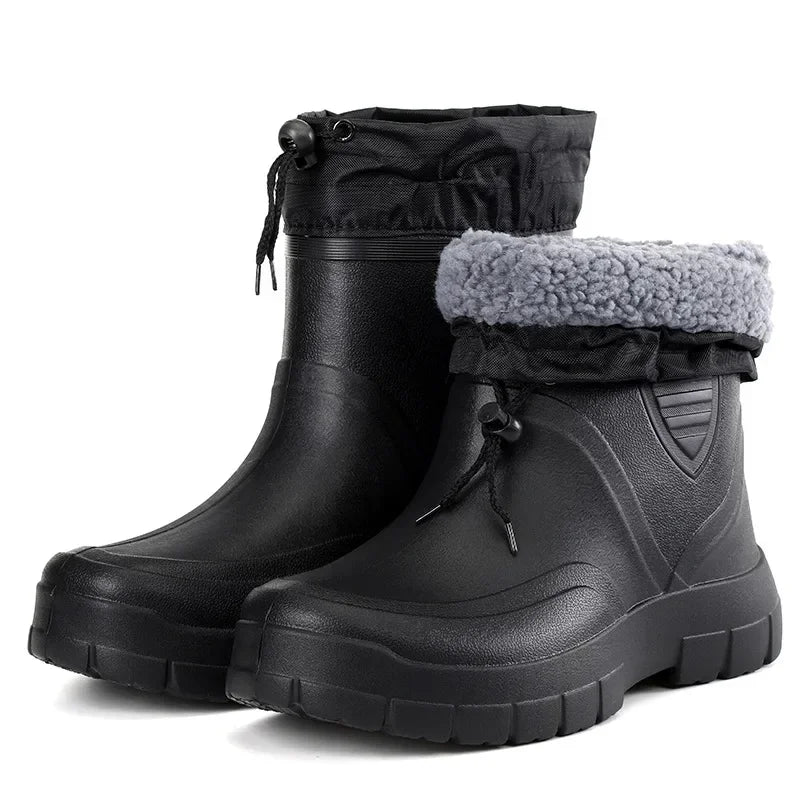 Herren Gefütterte Gummistiefel | Boots Schwarz