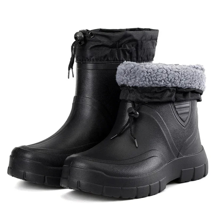 Herren Gefütterte Gummistiefel | Boots Schwarz