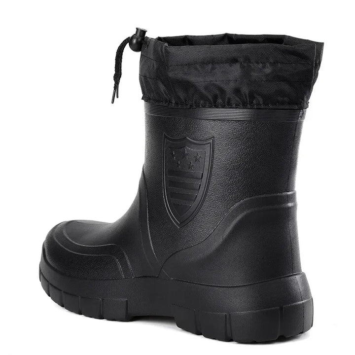 Herren Gefütterte Gummistiefel | Boots Schwarz