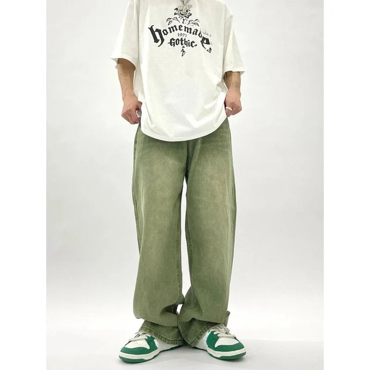 Herren Baggy Jeans | Grün