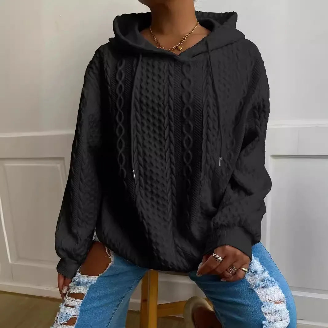 Damen Kapuze Winter Sweatshirt | Langarm