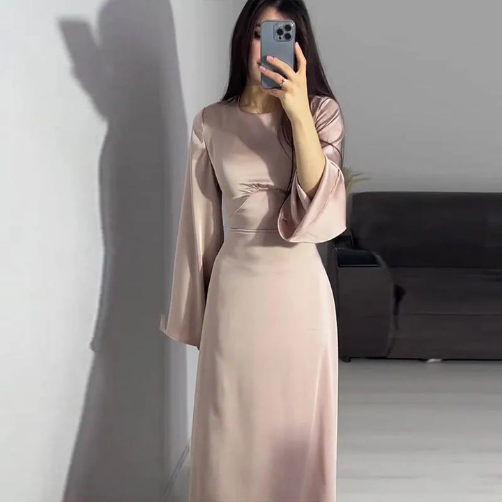 Elegantes Langärmliges Kleid Für Damen | Maxi