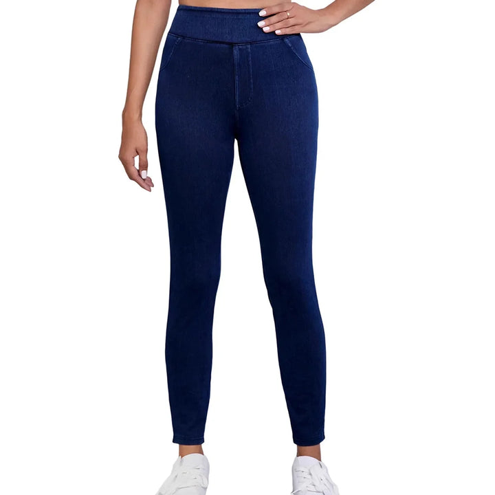 Damen Skinny Jeggings | Hohe Taille
