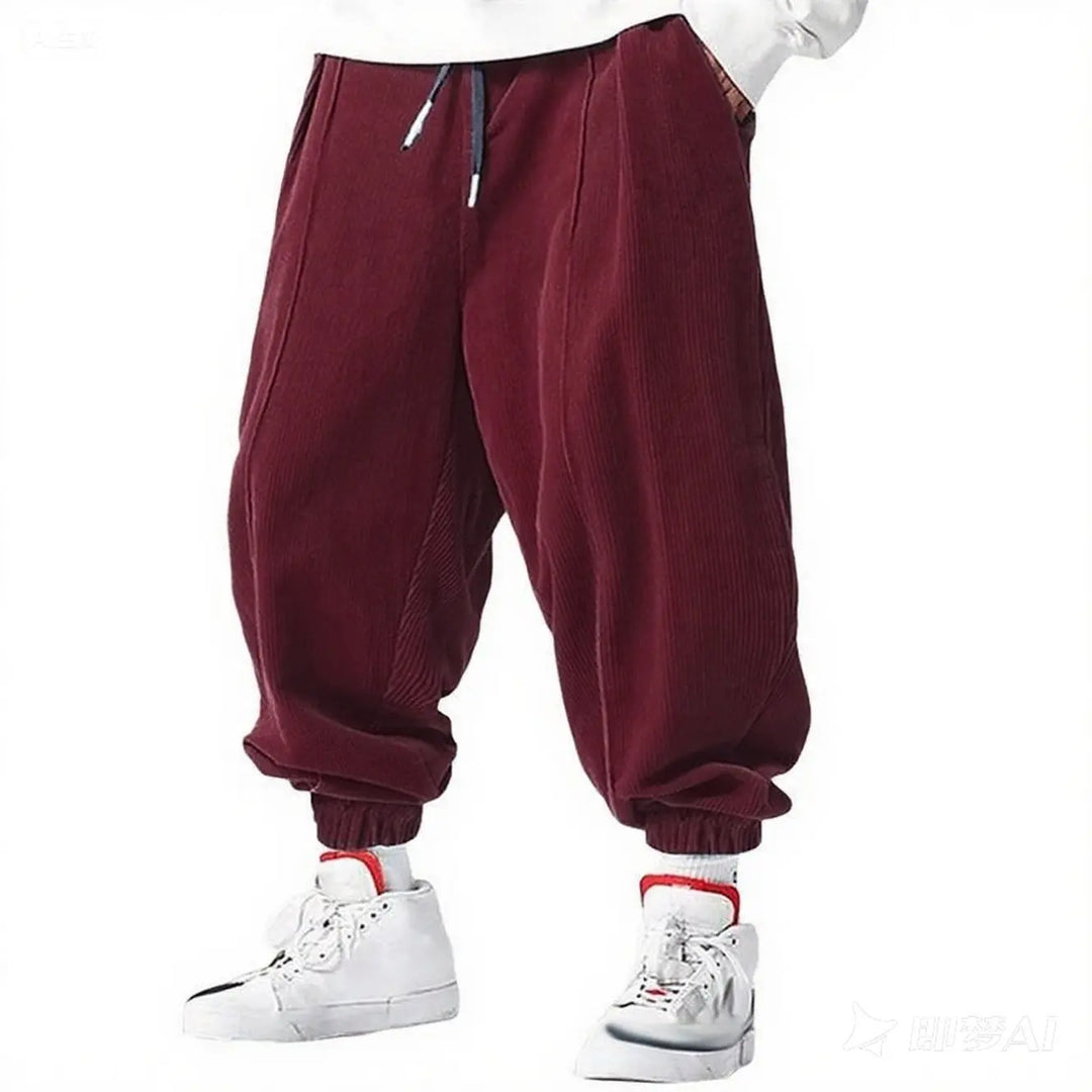 Herren Lässig Cordhose | Mit Kordelzug