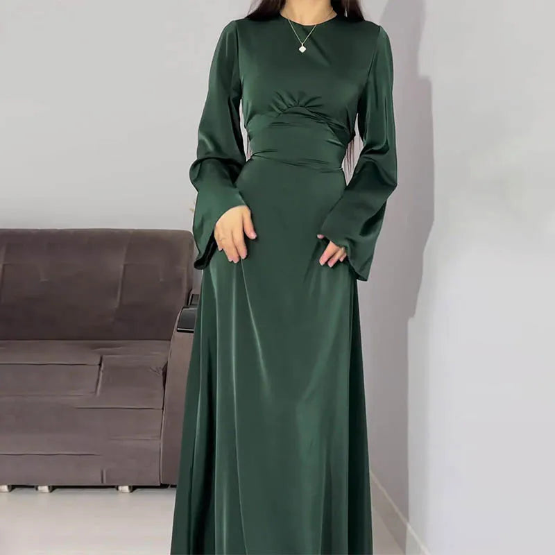 Elegantes Langärmliges Kleid Für Damen | Maxi