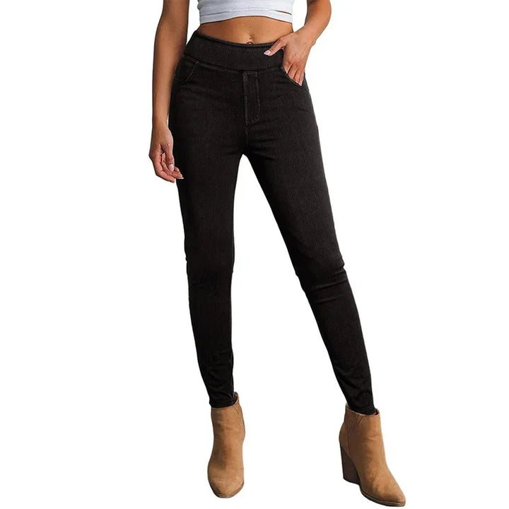 Damen Skinny Jeggings | Hohe Taille