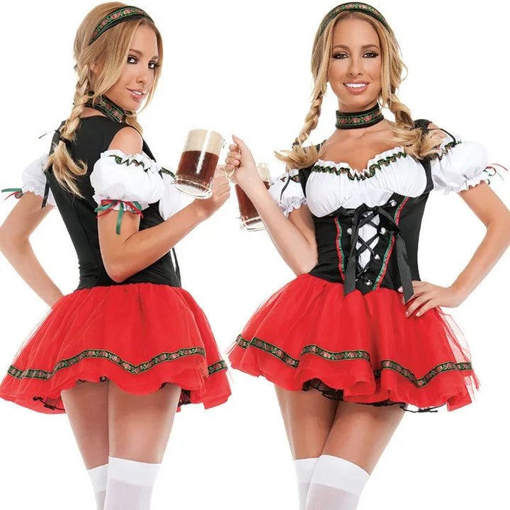 Damen Oktoberfest Dirndl Kleid | Mini