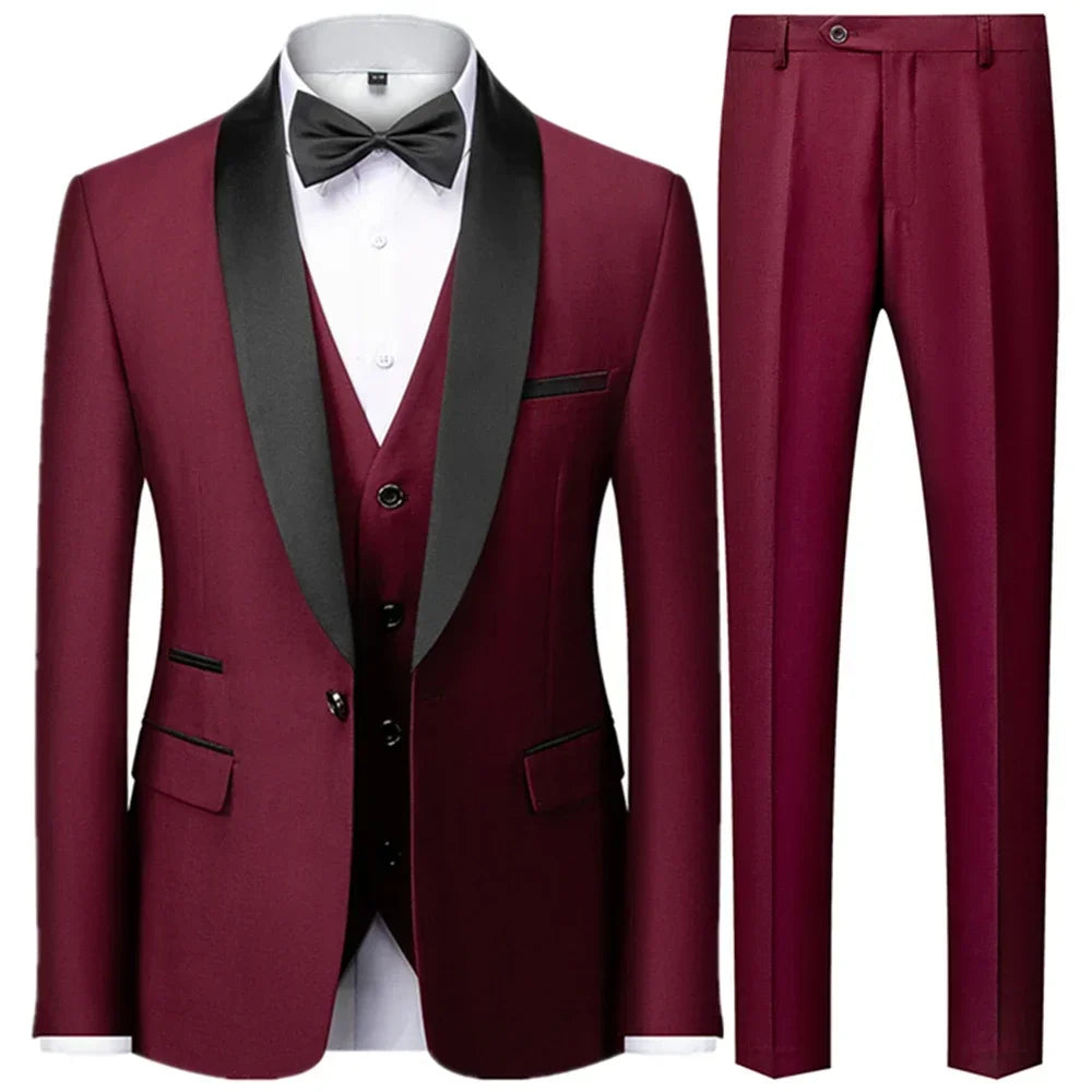Herren 3-Dreiteiler Hochzeitsgast Anzug | Jacke, Weste und Hose