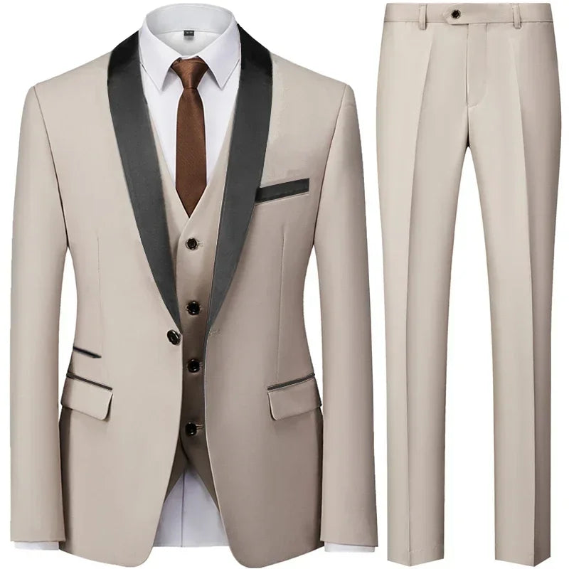 Herren 3-Dreiteiler Hochzeitsgast Anzug | Jacke, Weste und Hose