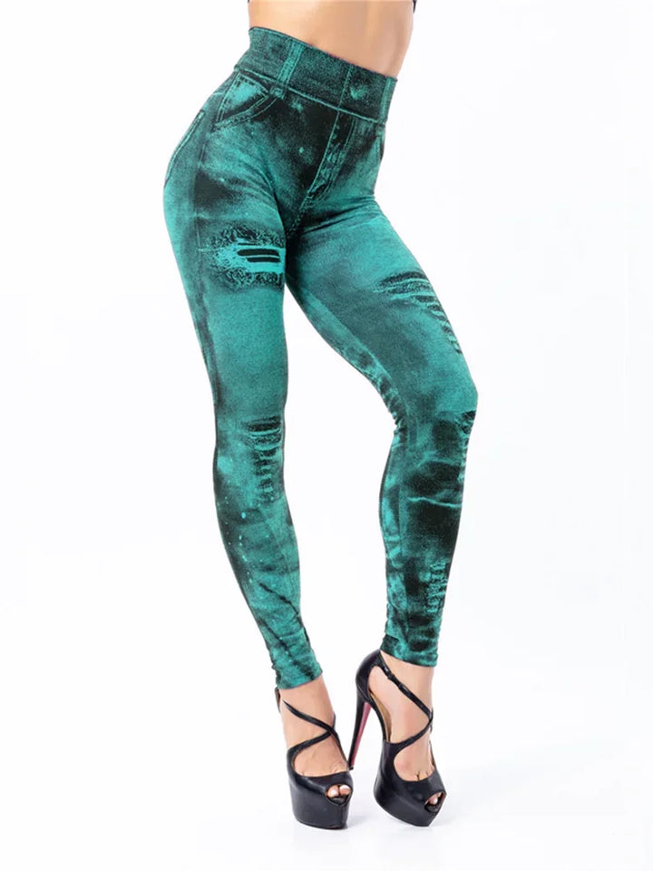 Stylische Hoch Tailliert Jeggings für Damen | Lässig