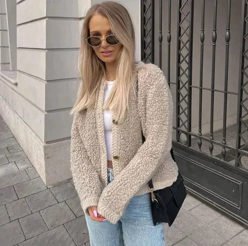 Modischer Damen-Teddy-Mantel | Elegante