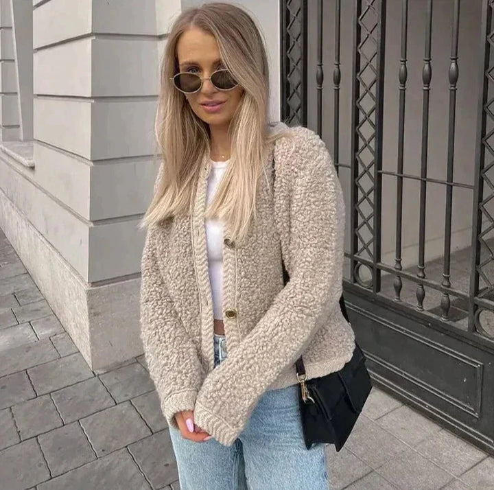 Modischer Damen-Teddy-Mantel | Elegante