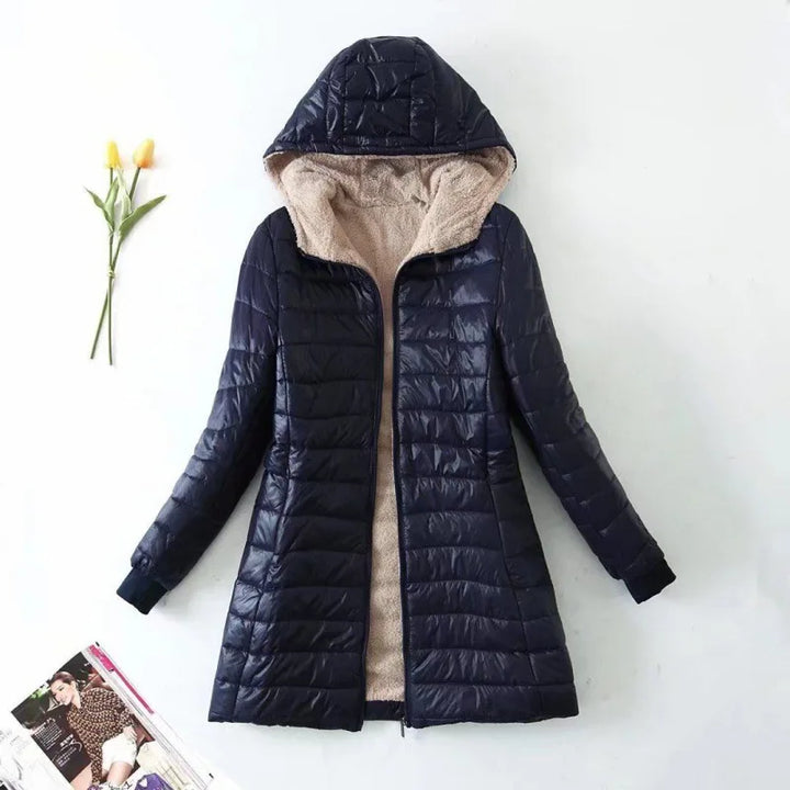 Damen Winter Fleece Jacke | Mit Kapuze