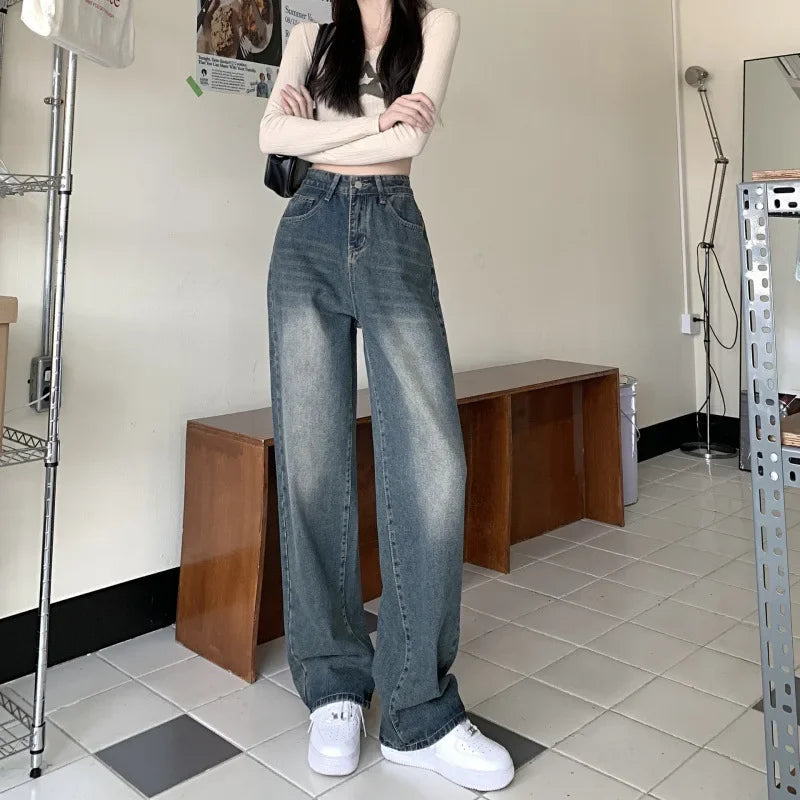 Klassische Baggy-Jeans für Damen | Weites Bein