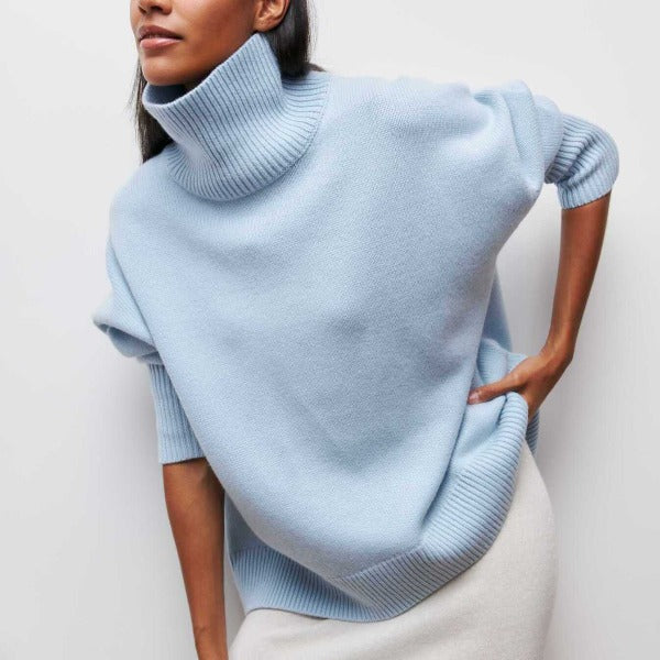 Madilyn | Women Lässige Rollkragen Pullover | Lang