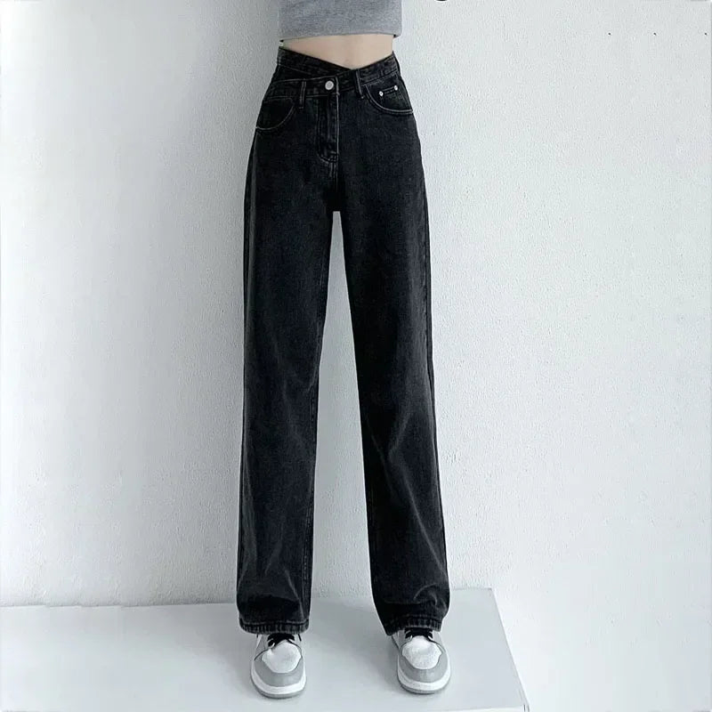 Damen Stylisch Mom-Jeans | Hohe Taille