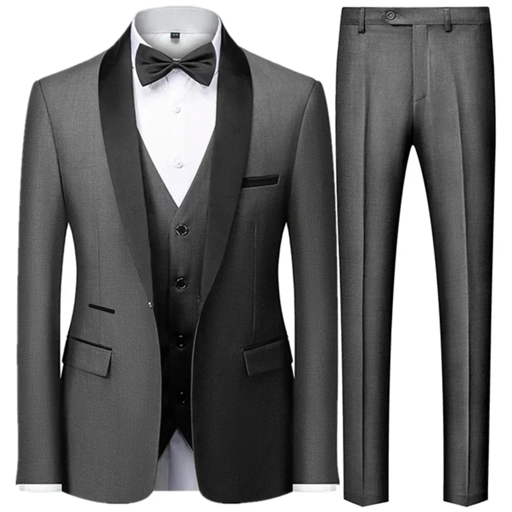Herren 3-Dreiteiler Hochzeitsgast Anzug | Jacke, Weste und Hose