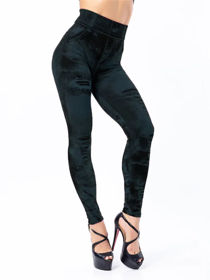 Stylische Hoch Tailliert Jeggings für Damen | Lässig