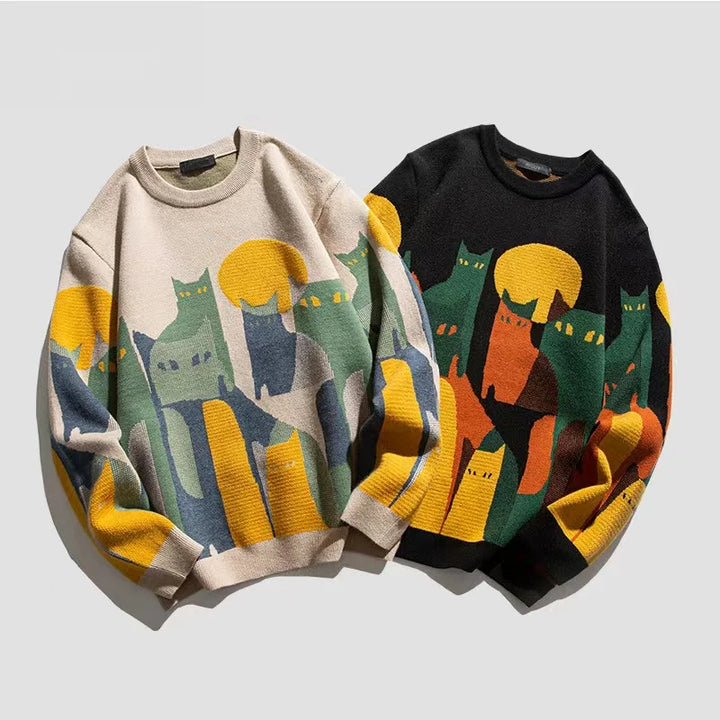 Seven | Herren Stilvolle Pullover | Oversize
