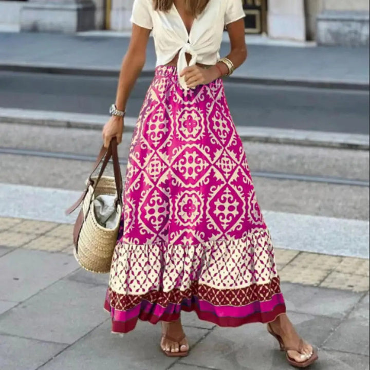 Sommerrock Mit Hoher Taille Für Damen | Maxi