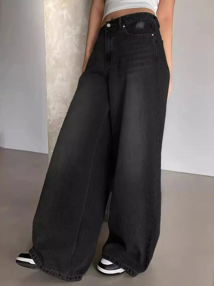 Weitem Bein Baggy-Jeans für Damen | Lässig