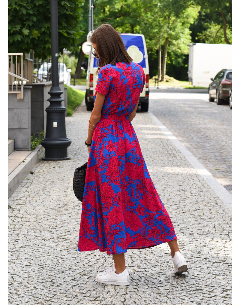 Wickel Sommerkleid Mit Aufdruck Für Damen | Midi