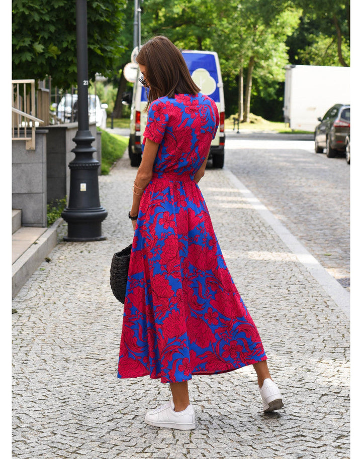 Wickel Sommerkleid Mit Aufdruck Für Damen | Midi