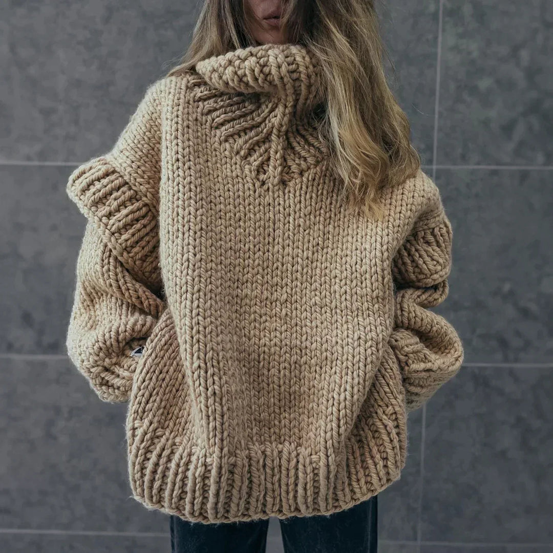 Kuscheliger Übergroß Rollkragenpullover für Damen | Winter