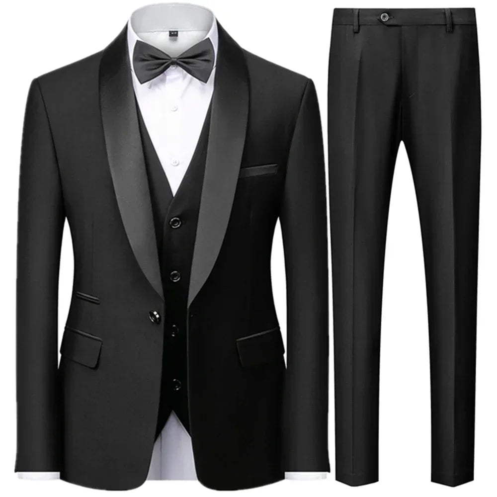 Herren 3-Dreiteiler Hochzeitsgast Anzug | Jacke, Weste und Hose