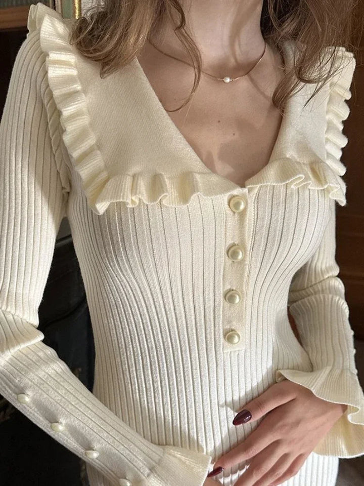 Stilvolles Strickkleid Für Damen | Midi