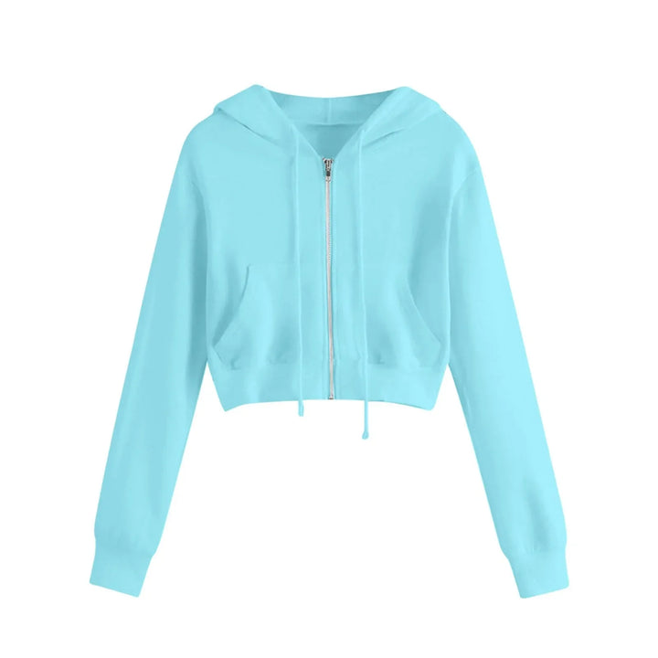 Kurzes Winter-Sweatshirt für Damen | Mit Kapuze