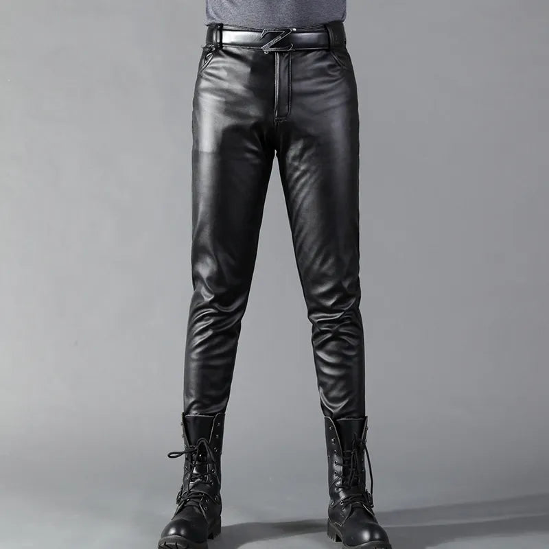 Marlenor | Herren Lässiger Motorrad Stretch Hosen | Schwarz
