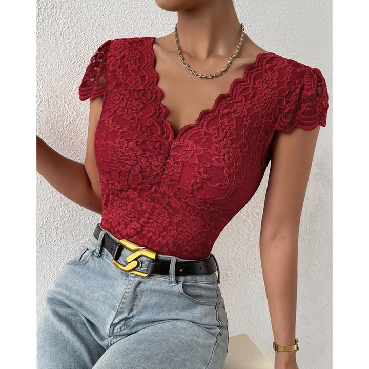 Damen Bodysuits Mit Spitze Und V Ausschnitt | Schick