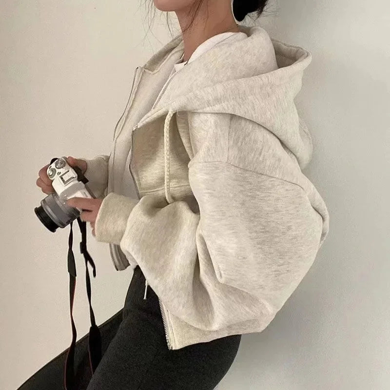 Damen Winter Sweatshirt | Mit Kapuze
