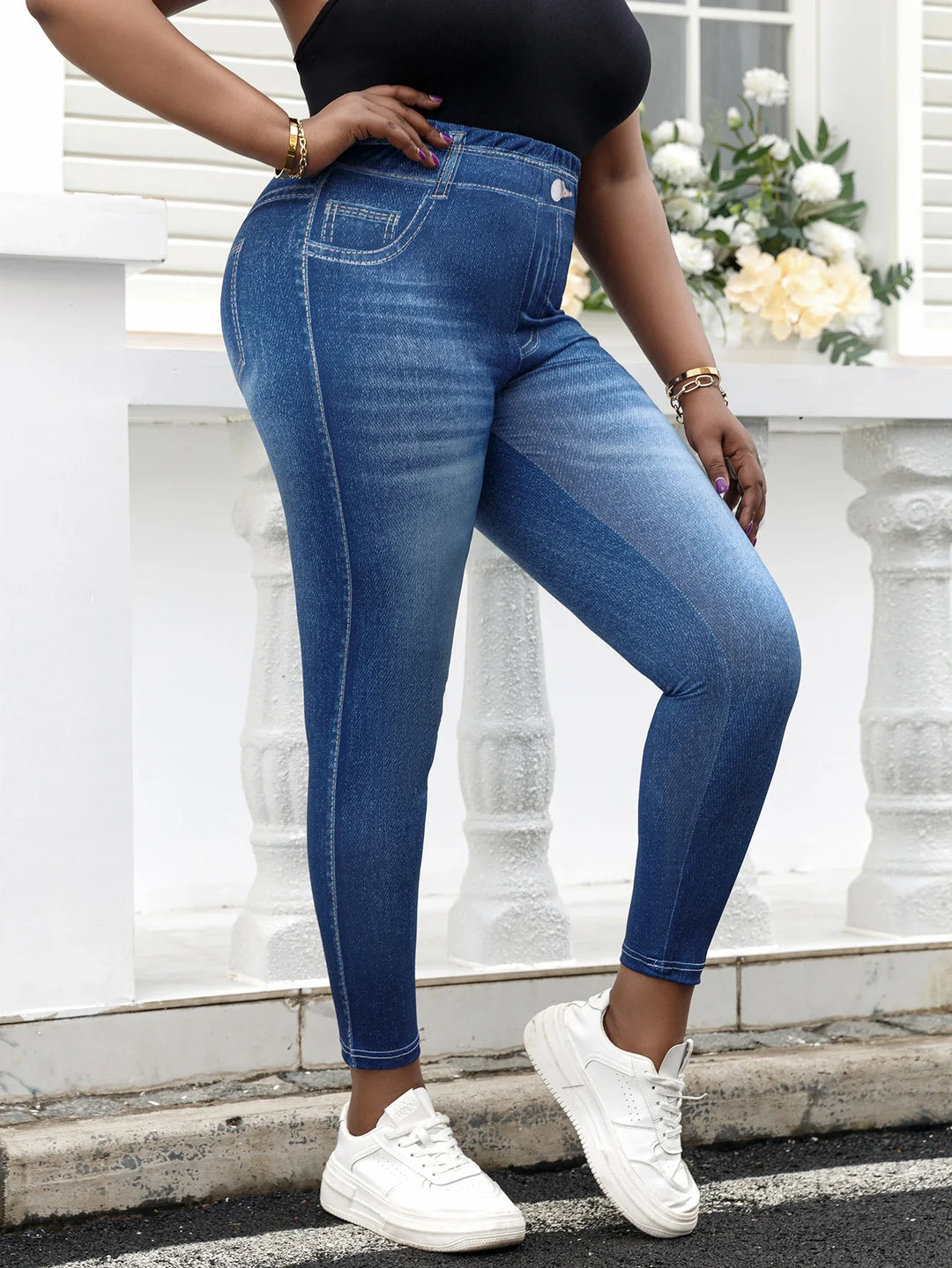Damen Übergröße Jeggings | Lässig