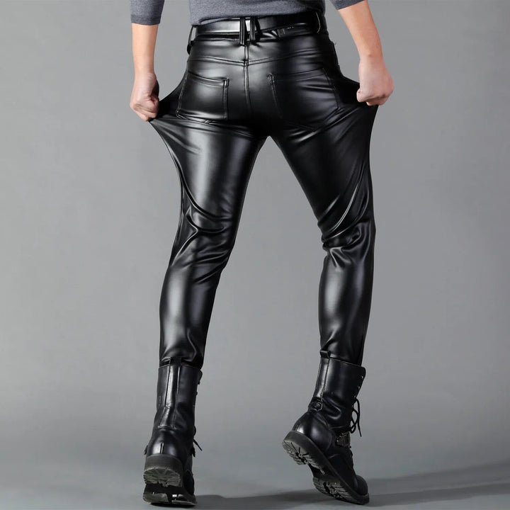 Marlenor | Herren Lässiger Motorrad Stretch Hosen | Schwarz