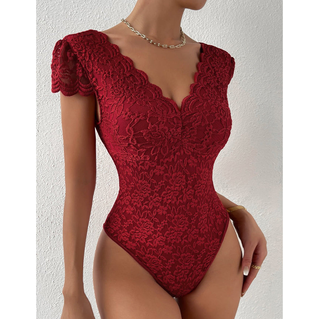 Damen Bodysuits Mit Spitze Und V Ausschnitt | Schick