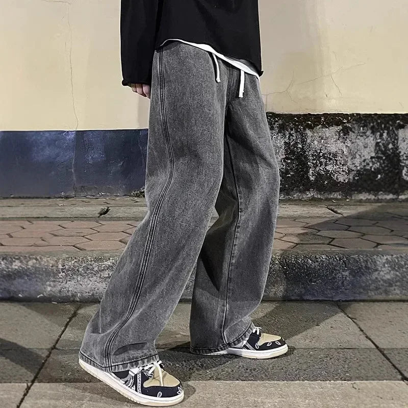 Herren Lässig Baggy Jeans | Weites Bein