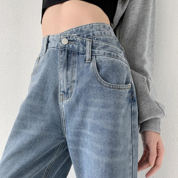 Damen Stylisch Mom-Jeans | Hohe Taille