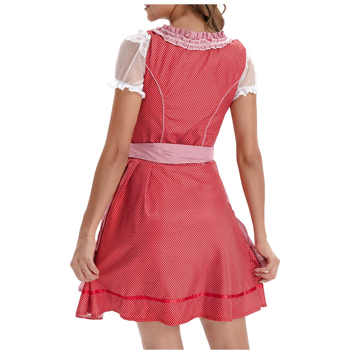 Damen Dirndl Kleid für Oktoberfest | Rot